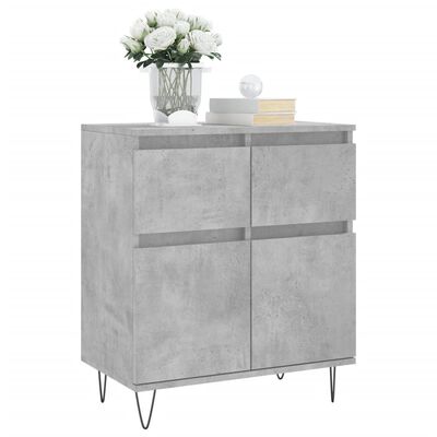 vidaXL Credenza Grigio Cemento 60x35x70 cm in Legno Multistrato