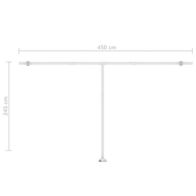 vidaXL Tenda da Sole Retrattile Manuale con LED 500x300 cm Crema