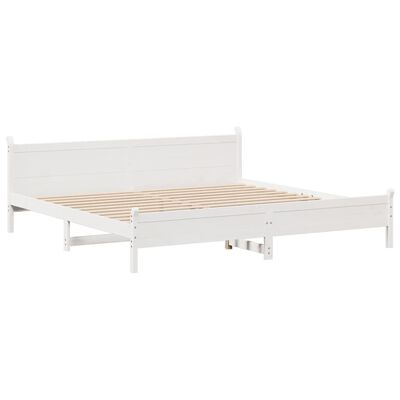 vidaXL Letto senza Materasso Bianco 180x200 cm Legno Massello di Pino