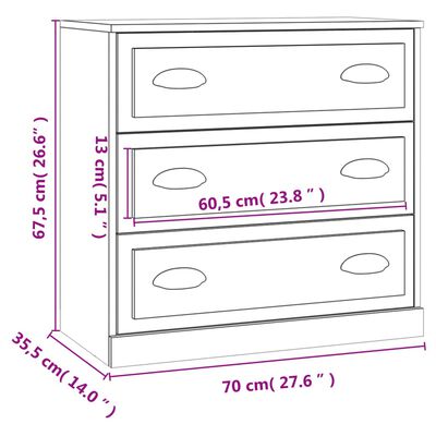 vidaXL Credenze 2 pz Nere in Legno Multistrato