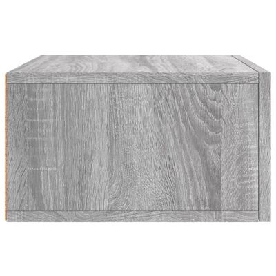 vidaXL Comodini a Muro 2 pz Grigio Sonoma 35x35x20 cm