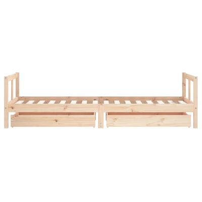 vidaXL Giroletto Bambini con Cassetti 80x200 cm Legno Massello di Pino