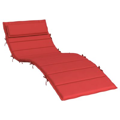 vidaXL Cuscino per Lettino Rosso 180x60x3 cm in Tessuto Oxford