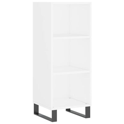 vidaXL Credenza Bianca 34,5x32,5x90 cm in Legno Multistrato