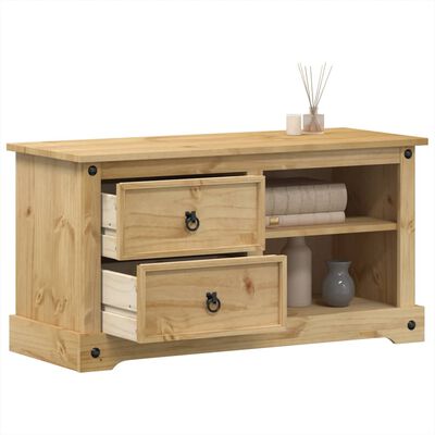 vidaXL Mobile Porta TV Corona 100x40x52 cm in Legno Massello di Pino