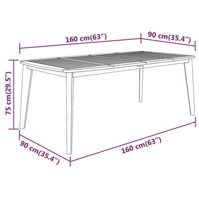 vidaXL Set da Pranzo per Giardino 7 pz in Legno Massello di Acacia