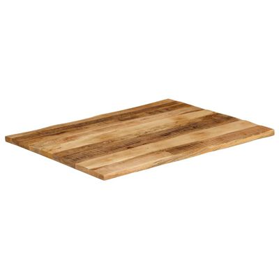 vidaXL Piano Tavolo Bordi Vivi 90x80x2,5cm Legno Massello Mango Grezzo