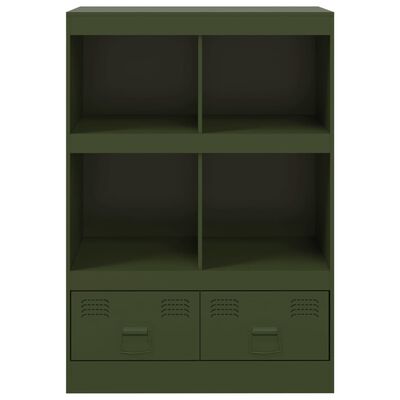 vidaXL Credenza Verde Oliva 67x39x95 cm in Acciaio