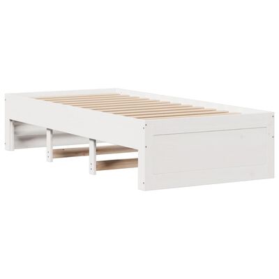 vidaXL Giroletto senza Materasso con Cassetti Bianco 90x200 cm Pino