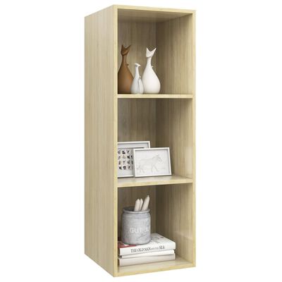 vidaXL Mobile TV da Parete Rovere Sonoma 37x37x107cm Legno Multistrato