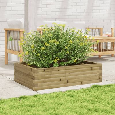 vidaXL Fioriera da Giardino 90x60x23 cm in Legno di Pino Impregnato