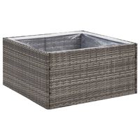 vidaXL Fioriera da Giardino Grigia 80x80x40 cm in Polyrattan