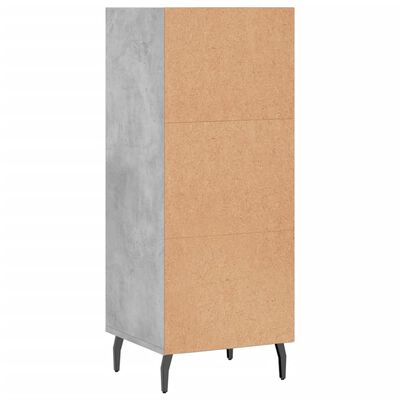 vidaXL Credenza Grigio Cemento 34,5x32,5x90 cm in Legno Multistrato