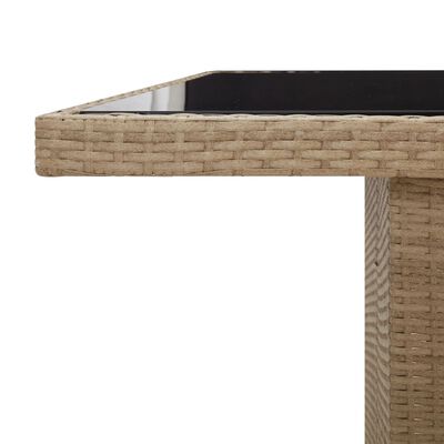 vidaXL Set Bistrò da Giardino 11 pz con Cuscini in Polyrattan Beige