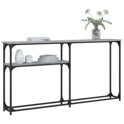 vidaXL Tavolino Consolle Grigio Sonoma 145x22,5x75cm Legno Multistrato