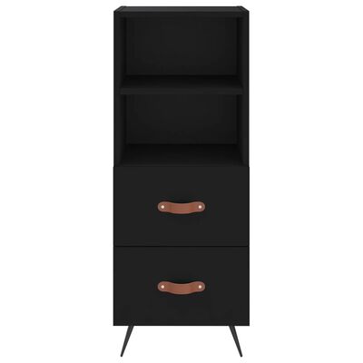 vidaXL Credenza Nera 34,5x34x180 cm in Legno Multistrato