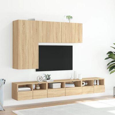 vidaXL Mobile TV a Parete Rovere Sonoma 100x30x41 cm