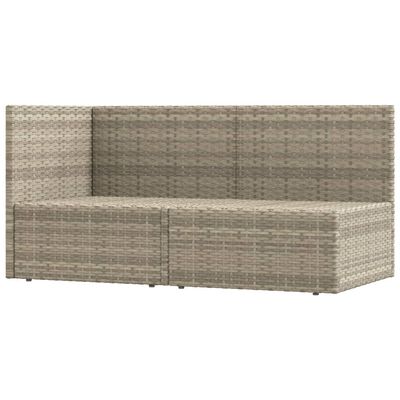 vidaXL Set di Divani da Giardino 2 pz con Cuscini in Polyrattan Grigio