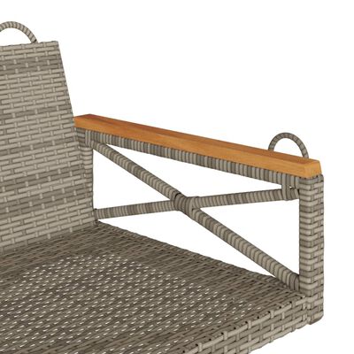 vidaXL Panchina Dondolo Grigia 109x62x40 cm in Polyrattan