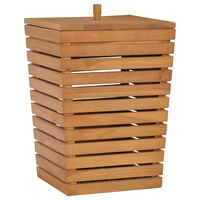 vidaXL Cesto Portabiancheria 30x30x45 cm in Massello di Teak