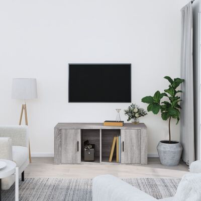 vidaXL Mobile TV Grigio Sonoma 100x35x40 cm in Legno Multistrato