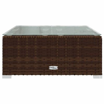 vidaXL Set Divani da Giardino 10 pz con Cuscini in Polyrattan Marrone