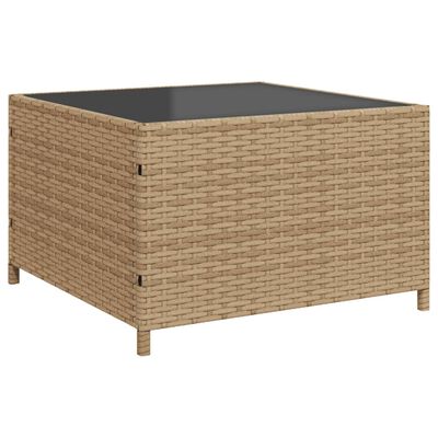 vidaXL Divano da Giardino con Tavolo e Cuscini a L Beige in Polyrattan