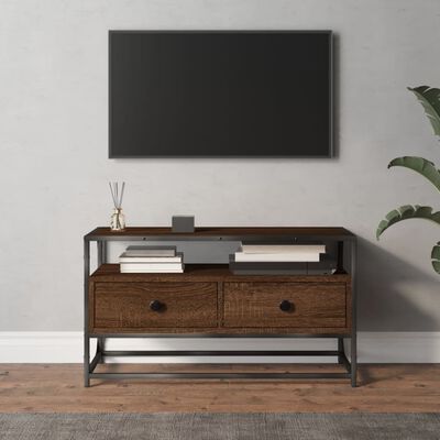 vidaXL Mobile Porta TV Rovere Marrone 80x35x45 cm in Legno Multistrato