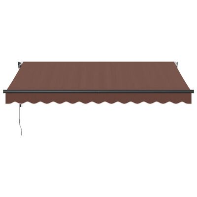 vidaXL Tenda da Sole Retrattile Automatica con LED Marrone 350x250 cm