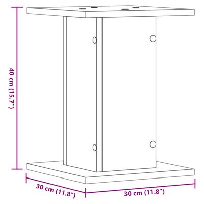 vidaXL Supporti per Piante 2 pz Bianchi 30x30x40cm Legno Multistrato