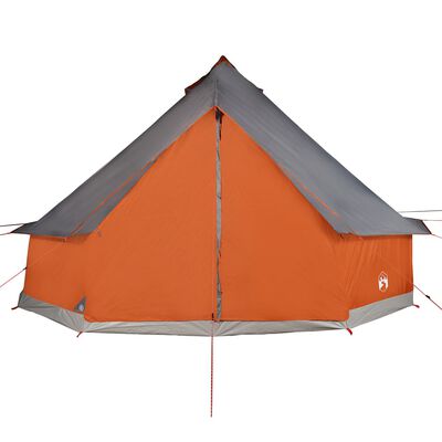 vidaXL Tenda Familiare Tipi 6 Persone Grigia e Arancione Impermeabile