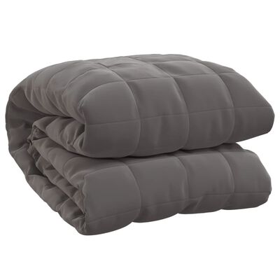 vidaXL Coperta Ponderata Grigia 200x225 cm 9 kg Tessuto