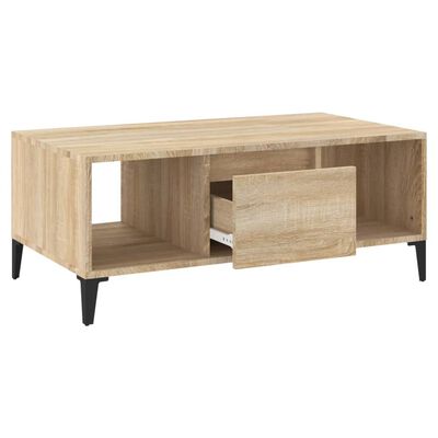 vidaXL Tavolino Salotto Rovere Sonoma 90x50x36,5 cm Legno Multistrato