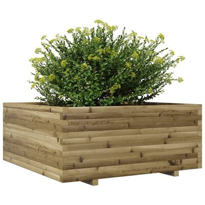 vidaXL Fioriera da Giardino 110x110x49,5 cm Legno di Pino Impregnato