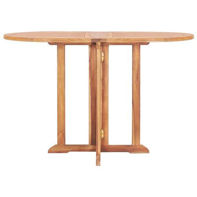 vidaXL Set da Pranzo da Esterno Pieghevole 5 pz Legno Massello di Teak