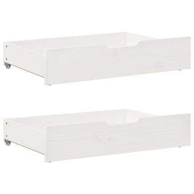 vidaXL Dormeuse Letto Estraibile e Cassetti Bianco 90x190cm Legno Pino