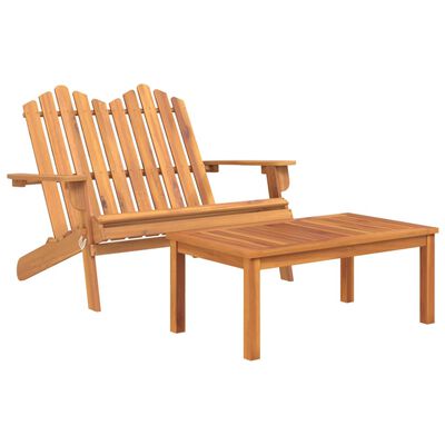 vidaXL Set da Salotto Giardino Adirondack 2pz Legno Massello di Acacia