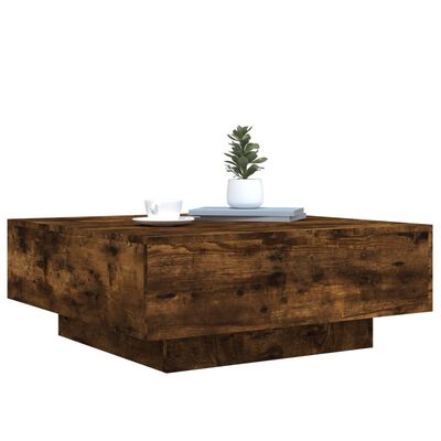 vidaXL Tavolino da Salotto Rovere Fumo 80x80x31 cm Legno Multistrato