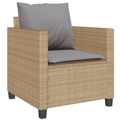 vidaXL Set da Bistrò 3 pz con Cuscini Beige in Polyrattan