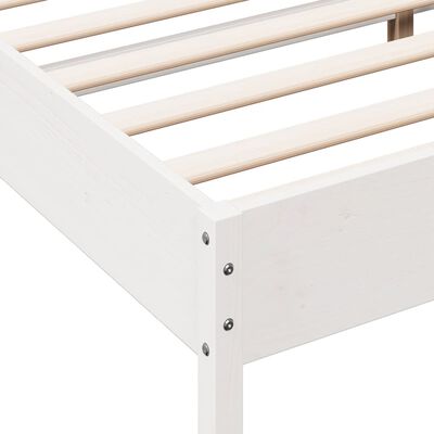 vidaXL Letto senza Materasso Bianco 120x190 cm Legno Massello di Pino