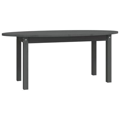 vidaXL Tavolino da Salotto Grigio 110x55x45 cm Legno Massello di Pino
