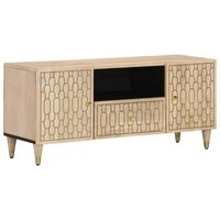 vidaXL Mobile Porta TV 105x33x46cm in Legno Massello di Mango