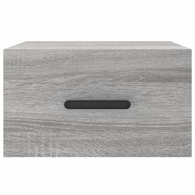 vidaXL Comodini a Muro 2 pz Grigio Sonoma 35x35x20 cm