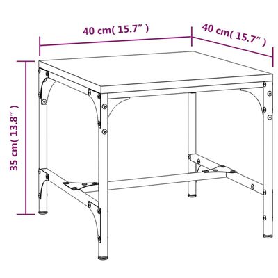 vidaXL Tavolini 2pz Nero 40x40x35 cm in Legno Multistrato