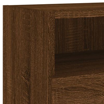 vidaXL Mobili TV Muro 2 pz Rovere Marrone 80x30x30cm Legno Multistrato