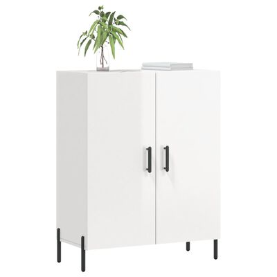 vidaXL Credenza 69,5x34x90 cm in Legno Multistrato Bianco Lucido