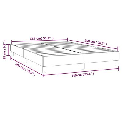 vidaXL Giroletto a Molle Cappuccino 140x200 cm in Similpelle