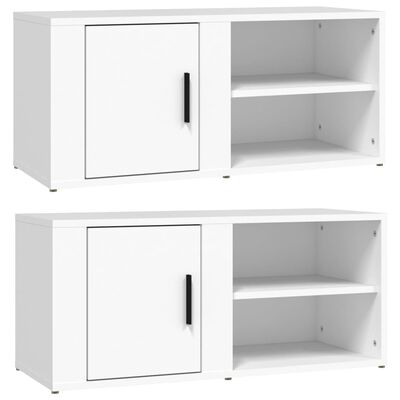 vidaXL Mobili Porta TV 2 pz Bianco 80x31,5x36 cm in Legno Multistrato