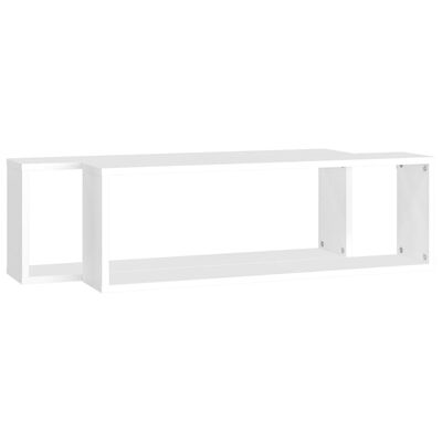 vidaXL Mensole Parete a Cubo 2pz Bianco 80x15x26,5cm Legno Multistrato