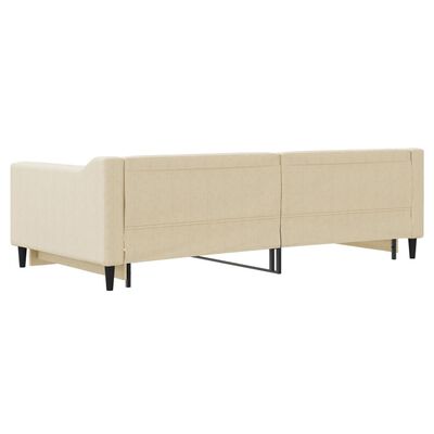 vidaXL Divano Letto con Letto Estraibile Crema 100x200 cm in Tessuto